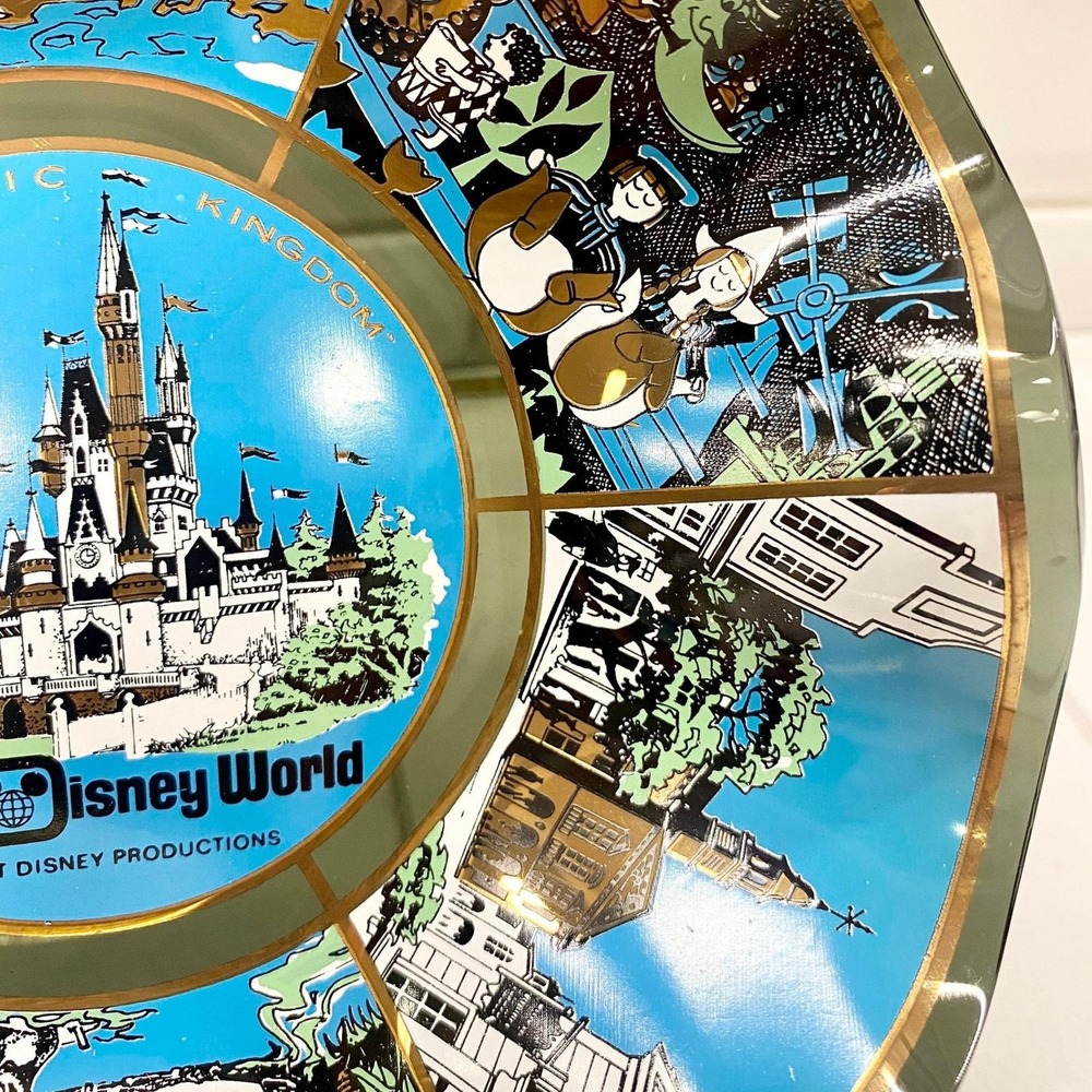 Vintage 1970s Walt Disney World Bowl, Houzz Glass Magic Kingdom Decor - Picture 2 of 10
